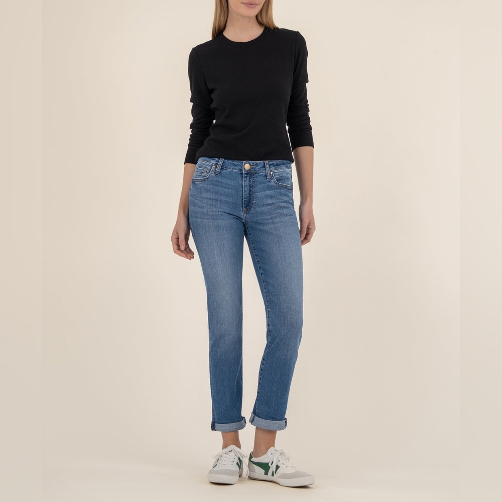 NWT!! Kut from the Kloth- Catherine Mid Rise Boyfriend Jeans, Sz. 0